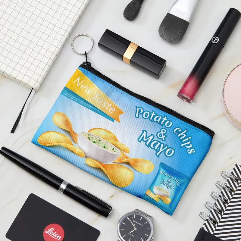Кошелек для картофельных чипсов женщин и мужчин короткий бумажник кредитница