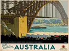 Сидней Харбор Арка мост Австралия Винтаж путешествия Шелковый постер декоративная стена краска 24x36inch