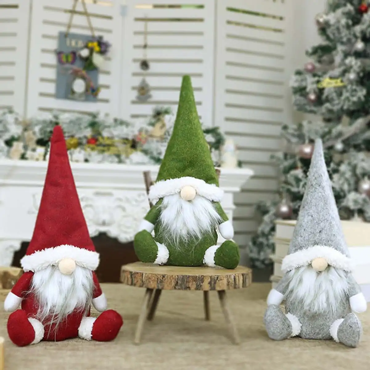 

Christmas Tree Santa Claus Doll Pendants Hanging Ornaments Red/Green/Grey Home Party New Year Christmas Decoration