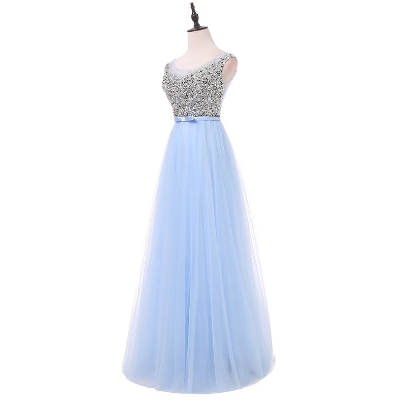 

Elegant Ladies Backless Banquet Evening Dress Short and Long Fashion Bridesmaid wedding Pink Dress