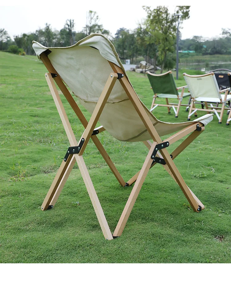 

Outdoor Portable Camping Chair Ultralight Wood Fishing Chair Folding Beach Chair Fishing Outdoor BBQ Picnic Chair