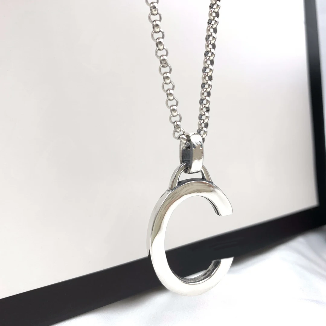 

100% 925 Sterling Silver g word, square word necklace, charming original jewelry, holiday gift for girlfriend