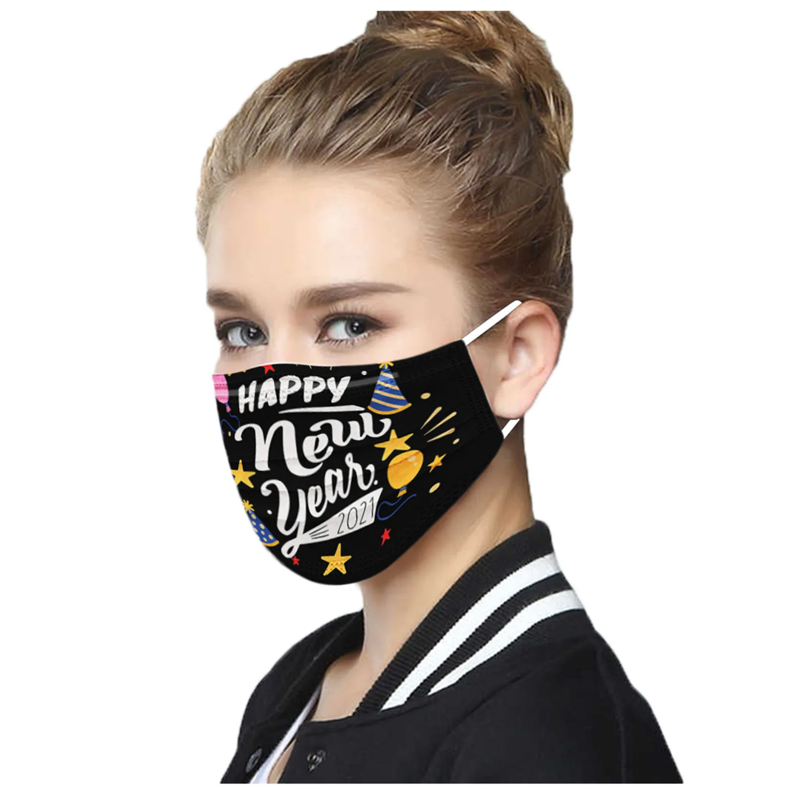 Шарф бандана 2021 счастливого Нового года одноразовые дыхательные аппараты для