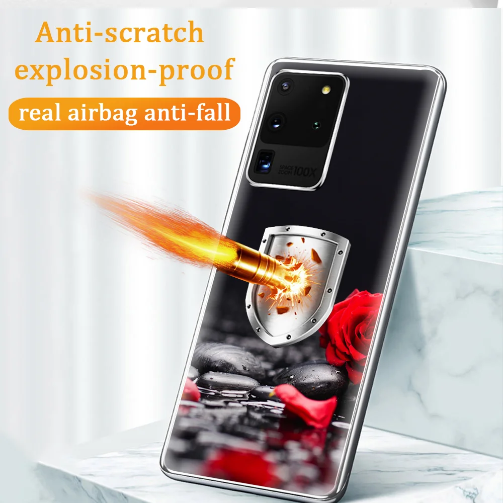 Чехол для телефона с цветочным рисунком розы мягкий чехол Samsung A51 A50 A71 A70 A20 A40 A20E S20