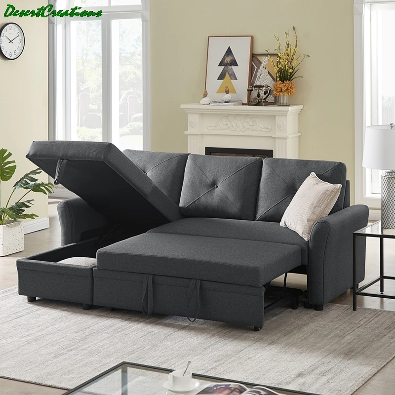 

Секционный диван-трансформер 3 дюйма, угловая диван-кровать на 3 места, с хранилищем, для гостиной и квартиры