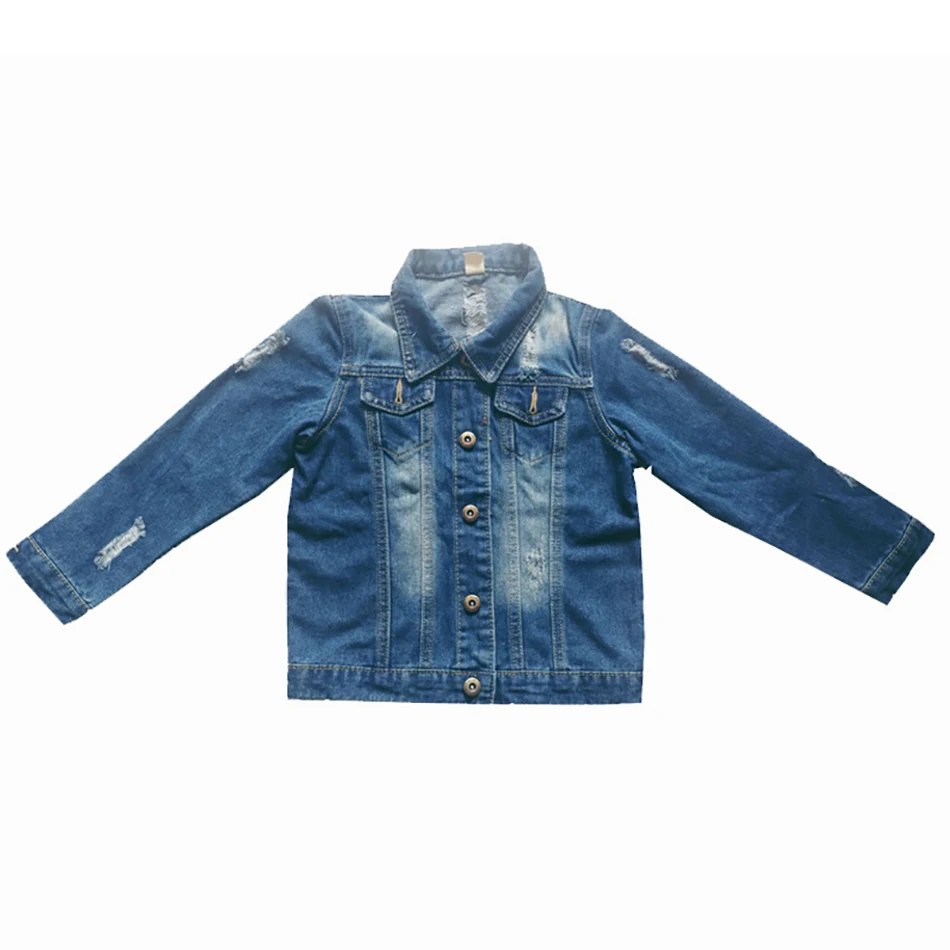 

Family Matching Outfits Mother Daughter Father Son Fashion Ripped Denim Jackets Spring Summer Holiday Parent-child Outwear