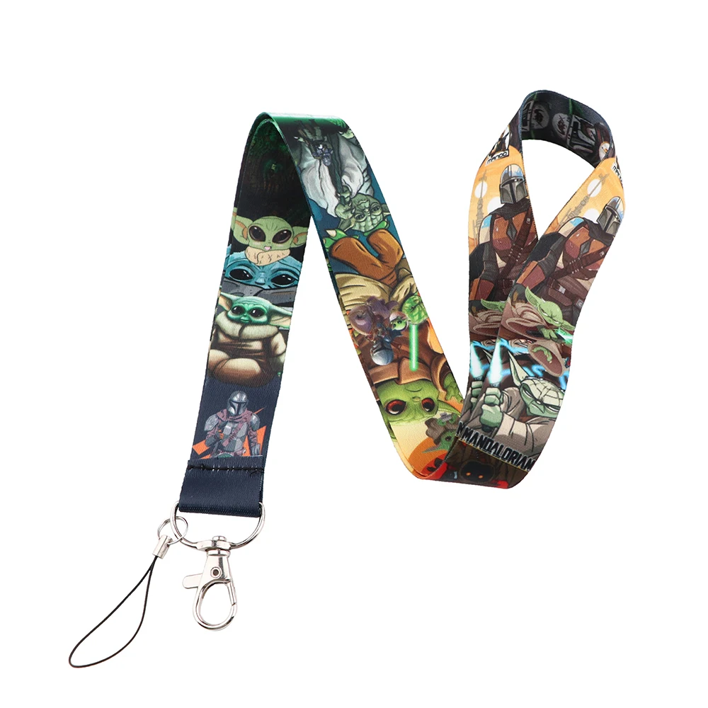 lt820 star wars yoda baby lanyard for keychain id card cover pass student mobile phone badge holder key neck straps accessories free global shipping