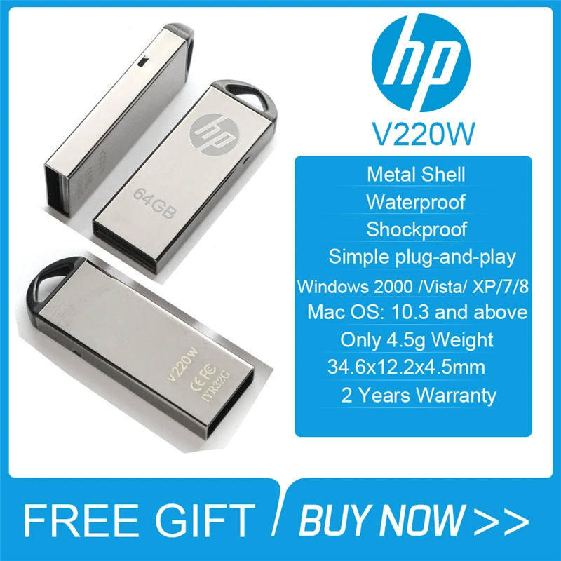 USB-флеш-накопитель HP V220W 8/16/32/64 ГБ | Компьютеры и офис