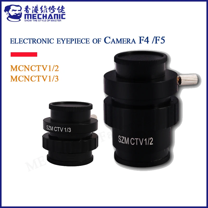 

MECHANIC electronic eyepiece of Camera F4 F5 Trinocular Microscope with 1/2 1/3 adapter to expand the viewing angle