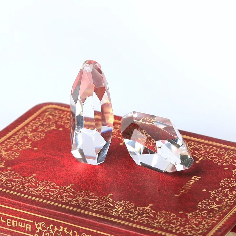 1 natural faceted white crystal amethyst and obsidian polished stone jewelry gemstone home decoration | Дом и сад