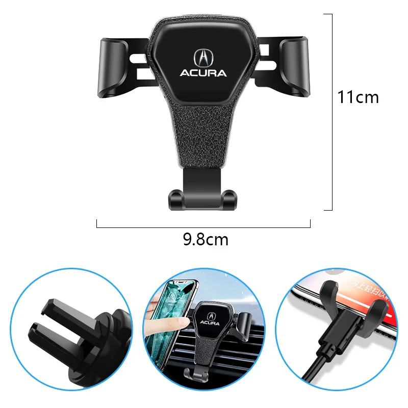 Самозакрывающийся Автомобильный держатель для телефона с креплением на