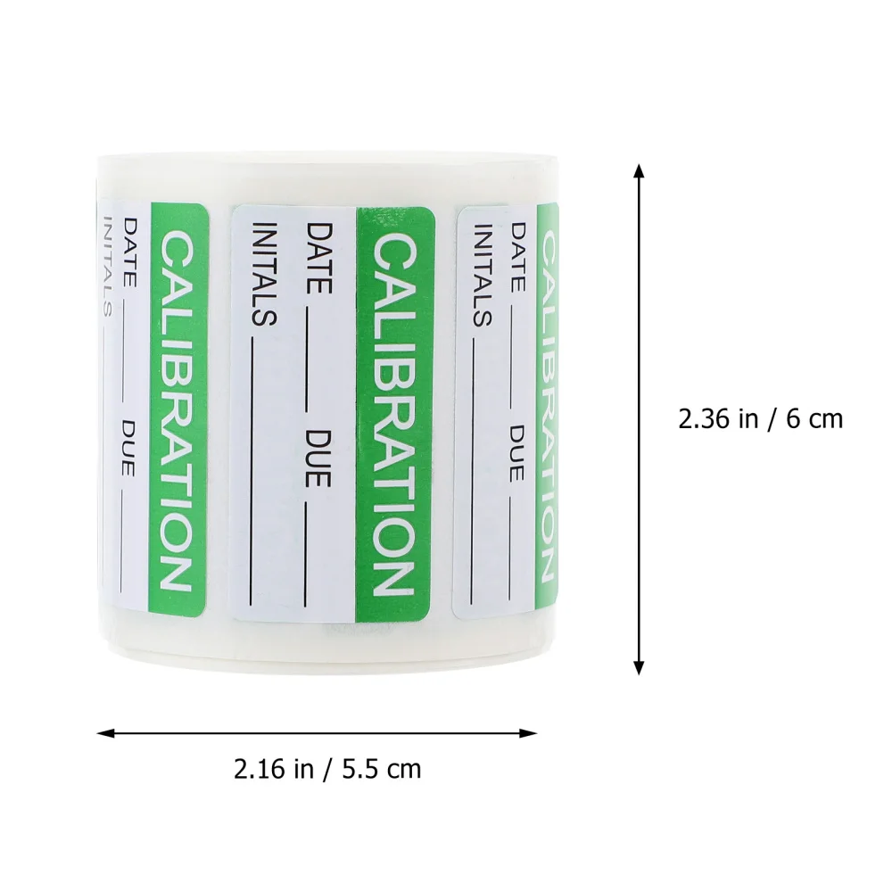 

1 Roll/300pcs Self Laminating Calibration Labels Write-on Calibration Stickers