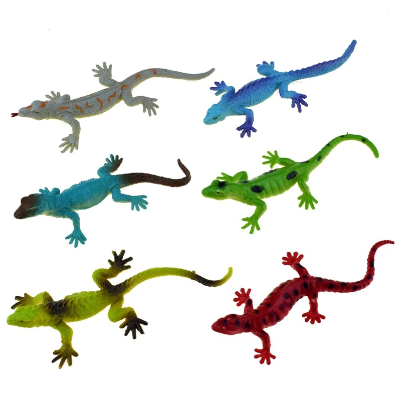 

6pcs Lizard Toy For kidsNovelty Artificial Model Reptile Plastic Simulation PVC Toys Animal Model Action Figure Kids Toys Gifts