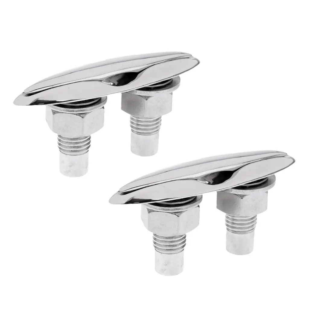 

2 Pieces Marine Grade 316 Stainless Steel Up Cleat Flush Mount