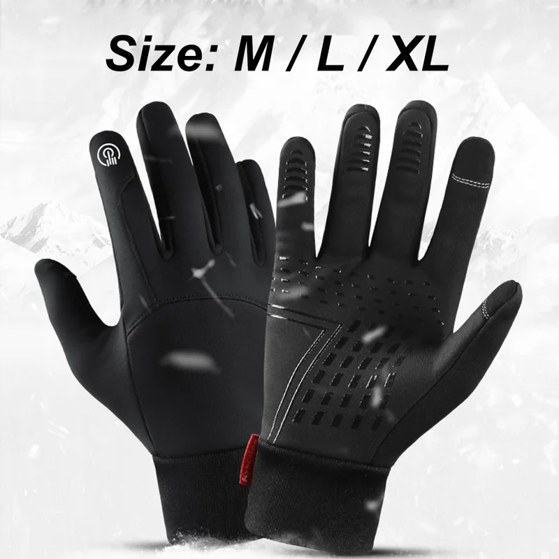 

Bicycle Warm Gloves Winter Touchscreen Full Finger Gloves Waterproof Outdoor Bike Skiing Motorcycle Riding Cycling Equipment