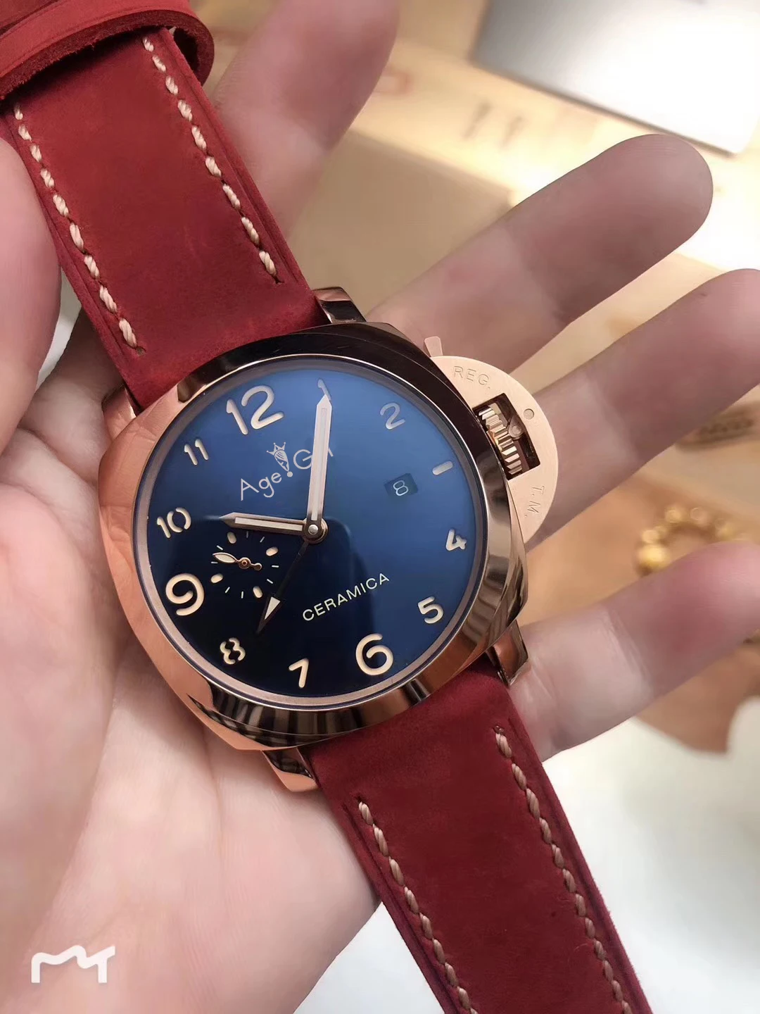 

New Men Automatic Mechanical Stainless Steel Black Green Brown Leather Rose Gold Sport Dive Watches Limited 44mm AAA+