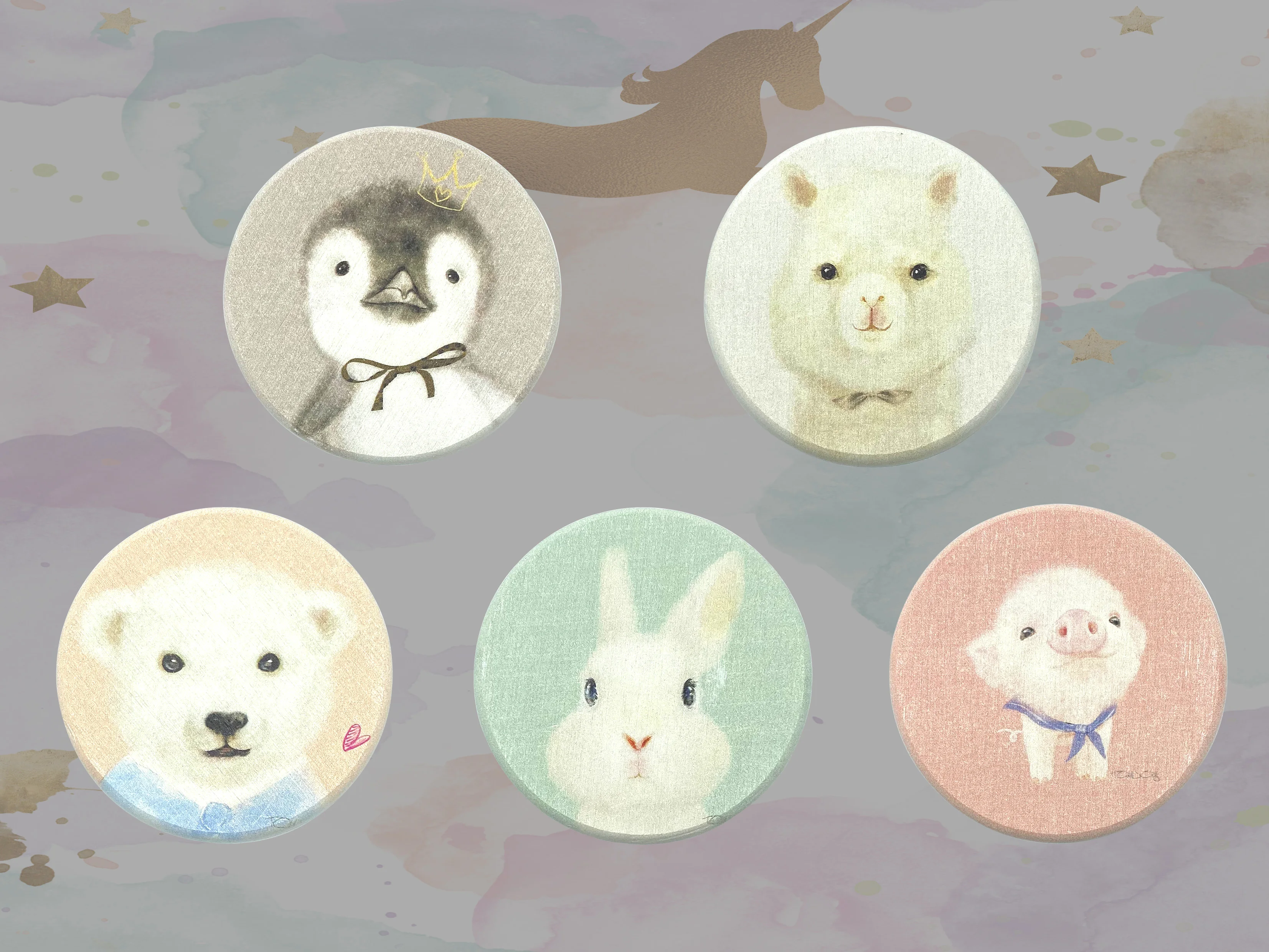 Натуральный диатомит мультяшный коврик под кружку быстросохнущий легко