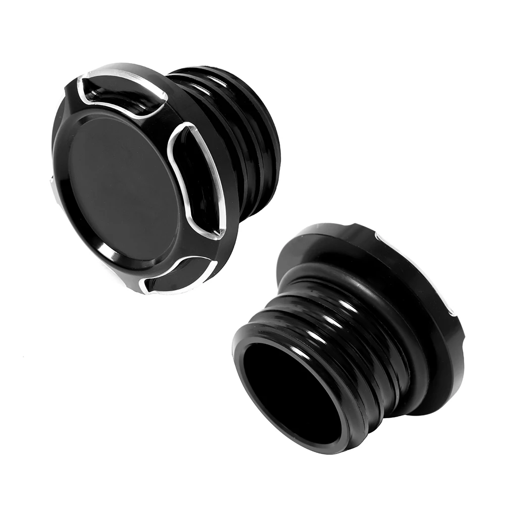 Черная крышка для топливного бака с ЧПУ Harley Sportster XL 883 1200 Dyna Touring Softail Road King Fat Bob Dark