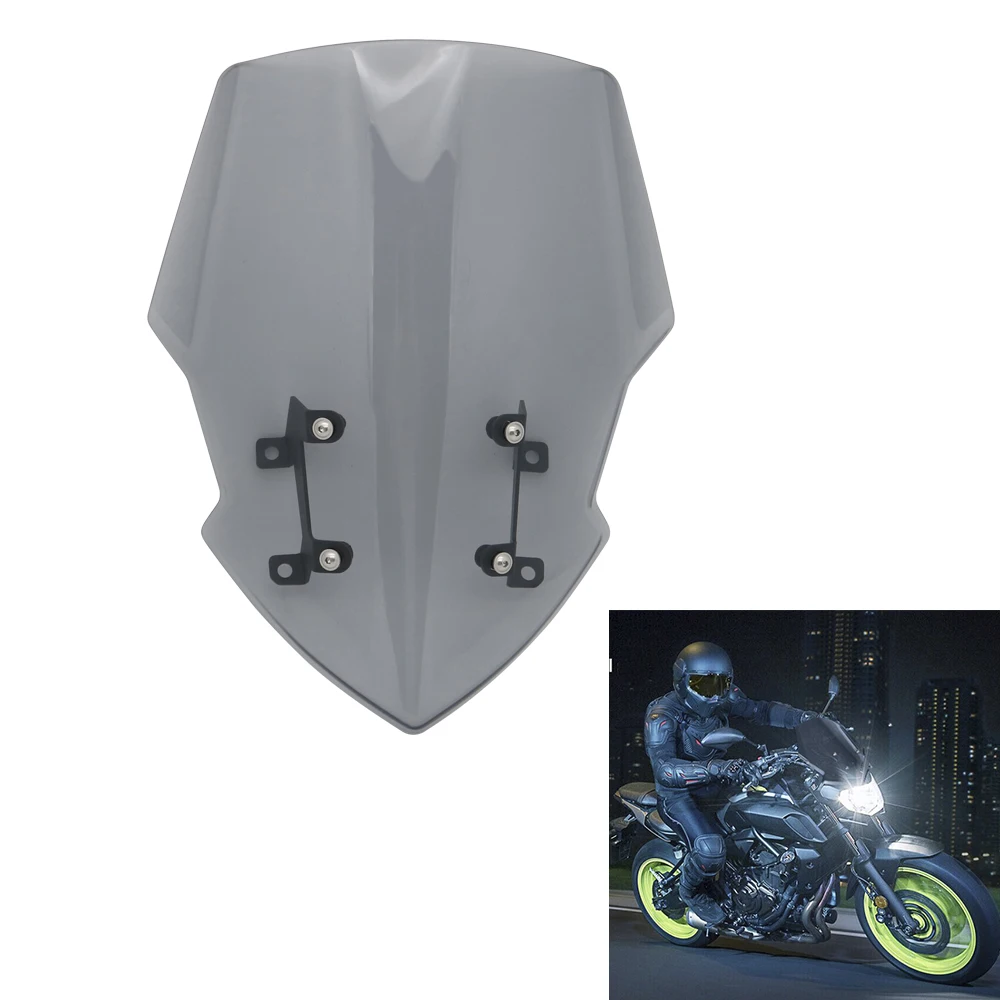 Ветровое стекло с монтажным кронштейном для YAMAHA MT07 MT 07 FZ-07 FZ07 FZ 07 ветровые дефлекторы
