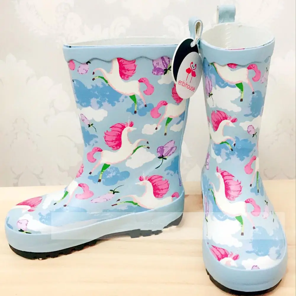 Детские резиновые сапоги водонепроницаемые Нескользящие для мальчиков и