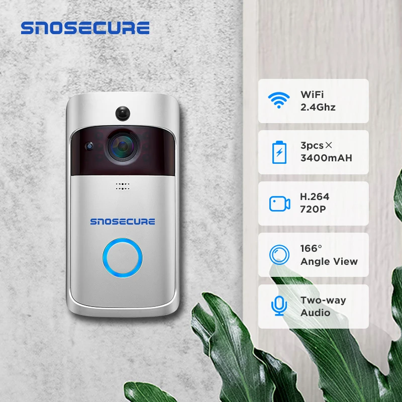 Умная Wi Fi IP камера SNOSECURE дверной звонок 720P домофонная сигнализация для дома