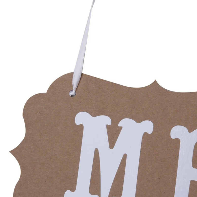 Rustic Wedding Mr Mrs Chair Banners Sign Groom Bride Party Vintage Engagement Photo Props | Дом и сад