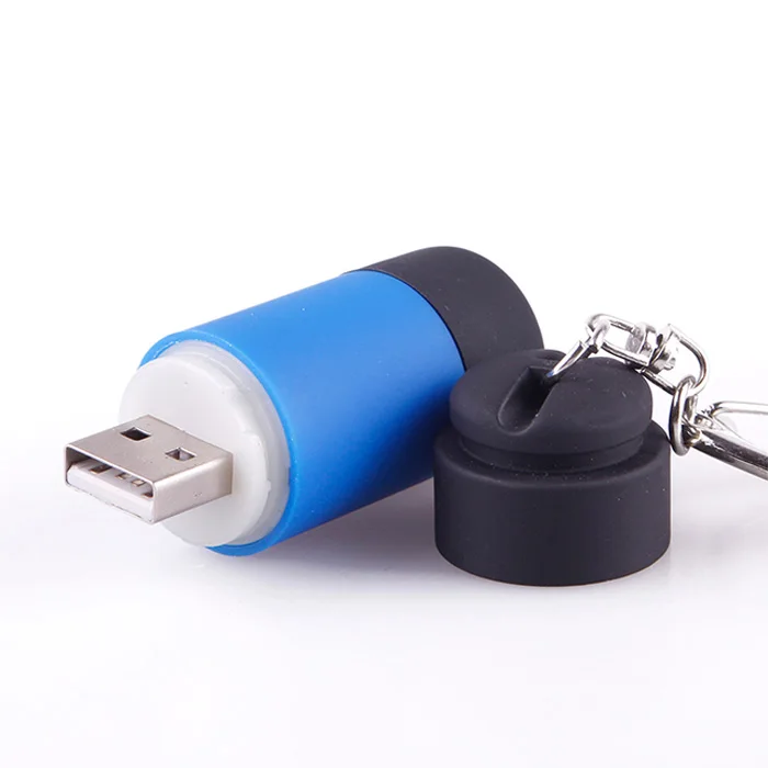 1 шт. Новый мини брелок Карманный фонарь USB Перезаряжаемый светодиодный