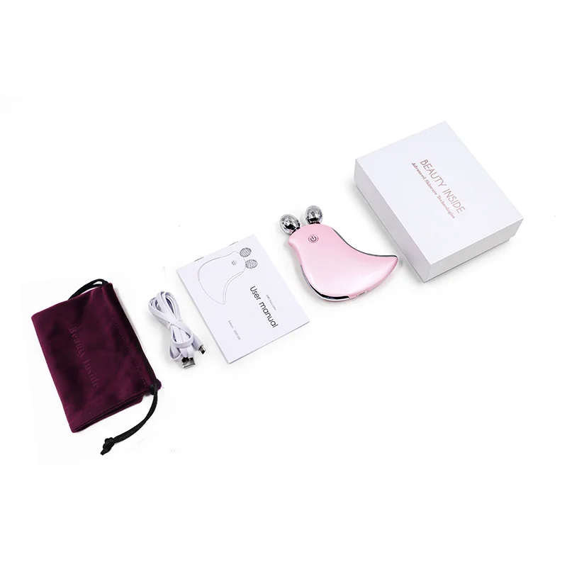 

EMS Electric Guasha Scraper Microcurrent Face Massager Facial Roller Contouring&Lifting Gua Sha Board Scraping Heat Massage USB