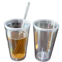 500ml cold drink cup ice cup reusable cup straw cup with lid roller transparent tea fruit coffee cup diy outdoor sports bottle