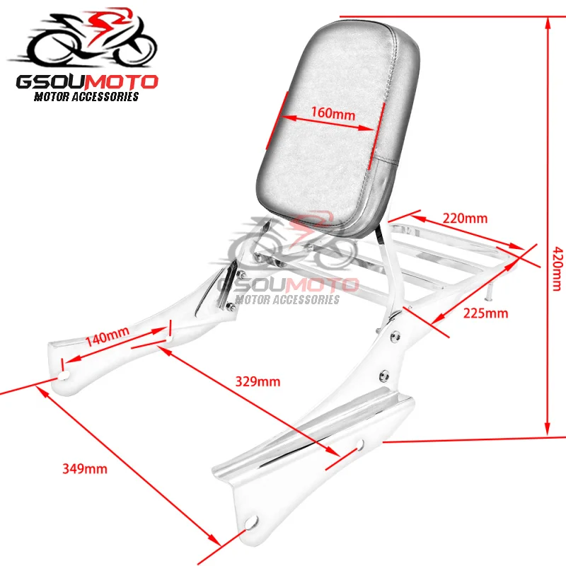 Багажная стойка для мотоцикла Honda Shadow Spirit VT750 Черная Вдова VT 750 DC 750DC 2001 2008 2007 2006| |