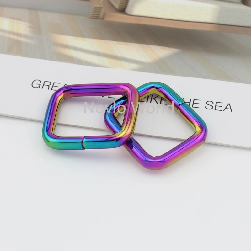 Мир Nolvo 5 20 100 шт 25*19 8 мм 1 &quotРадужные металлические прямоугольные пряжки для