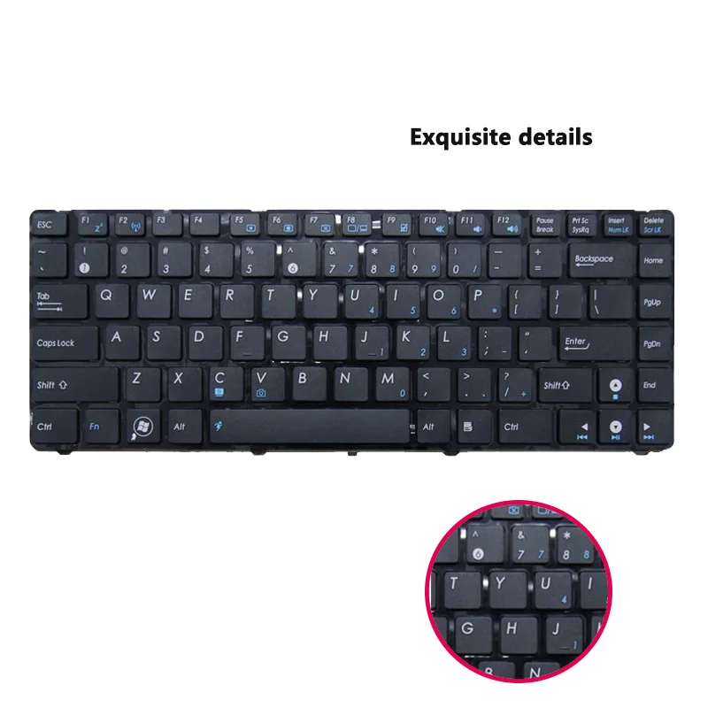 Для Asus клавиатура K42J X43 X43B A43S A42 K42 A42J X42J K43S UL30 N42 N43 B43 U41 U35J UL80 Замена для ноутбука Dns