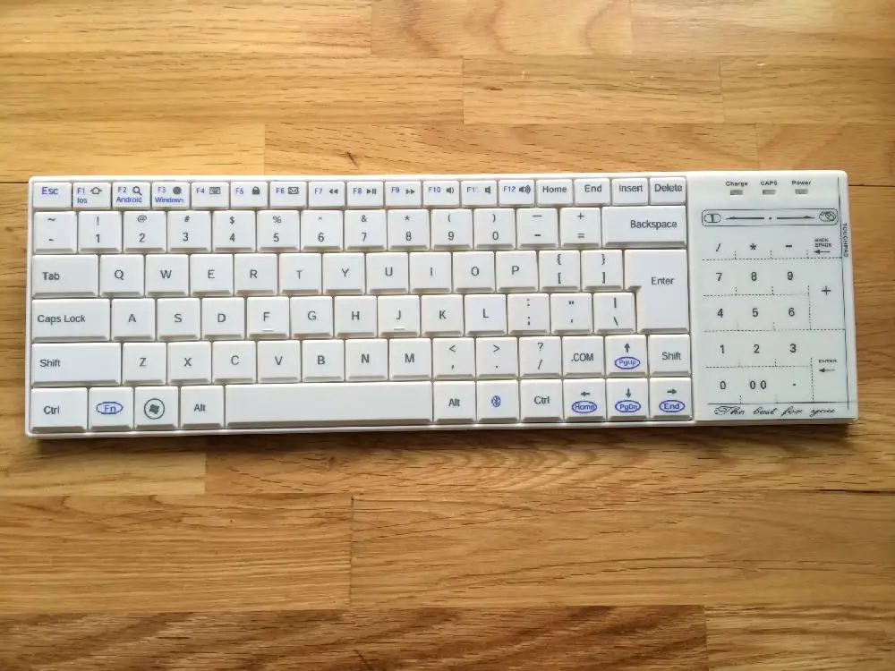 white Yiwa Bluetooth 3,0, беспроводная клавиатура, мультимедийный сенсорный коврик с режимом мыши, BT 3,0, клавиатура для Windows Mac/IOS Android - Цвет: white