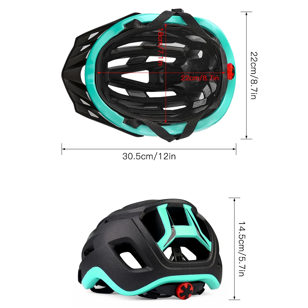 

Adult Bike Helmet Lightweight Adjustable Cycling Helmet Mountain Road Bike Helmet with Detachable Sun Visor Quick-Release Unisex