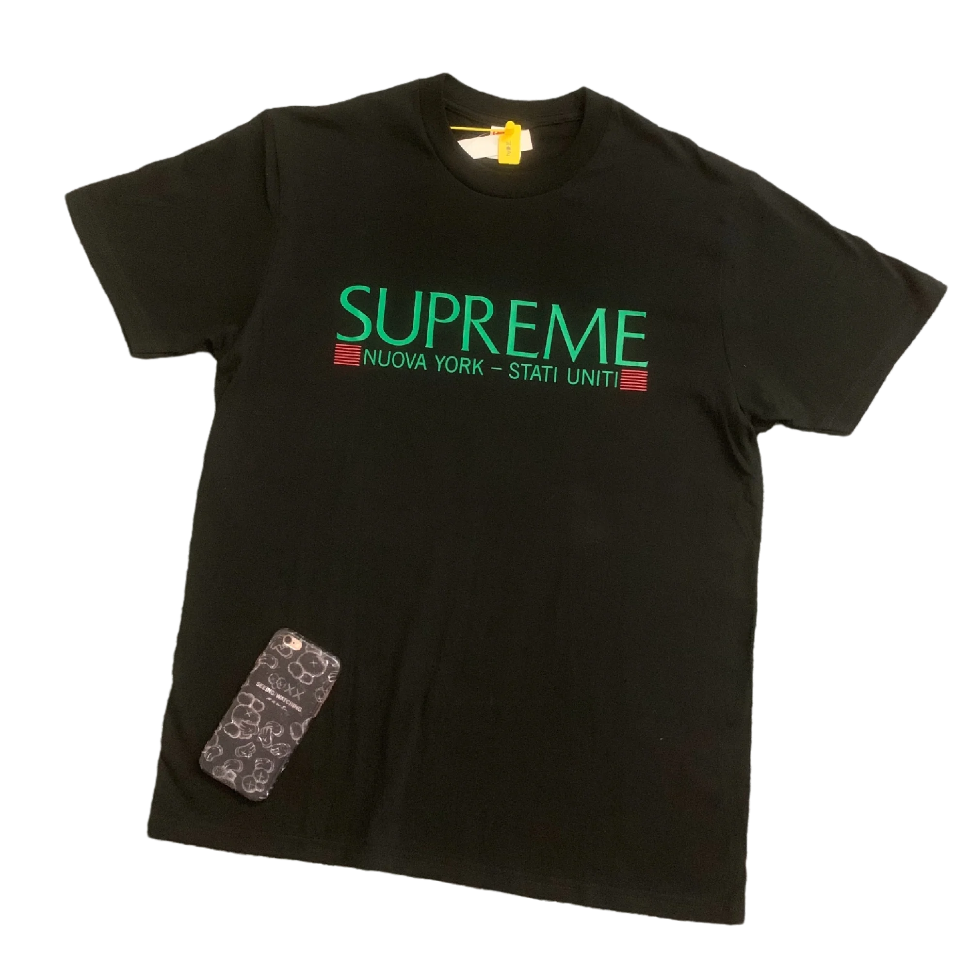 

Supreme 20FW Nuova York Tee Italian New York Slogan Loose Short Sleeve Men's and Women's T-Shirt