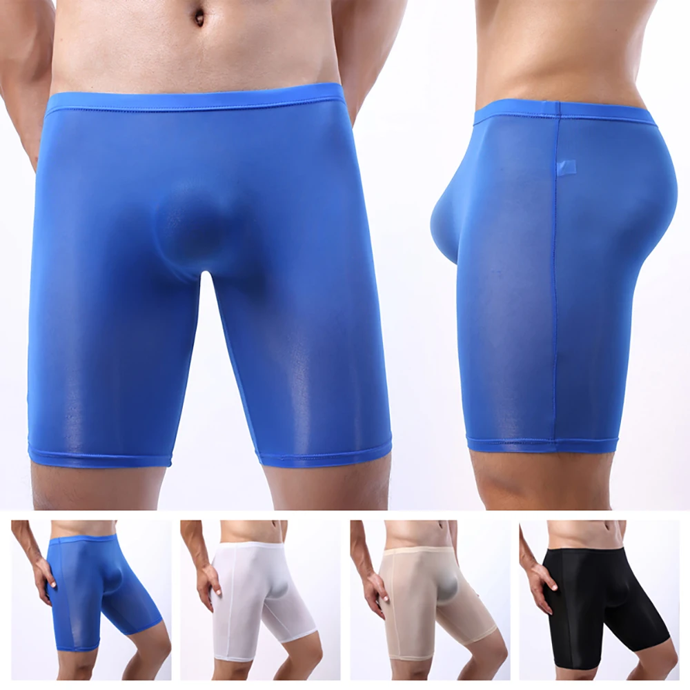 

New Men Sheath Underwear Stockings Sexy Seamless Ultra Thin Boxer Briefs Pantyhose Stocking Underwear