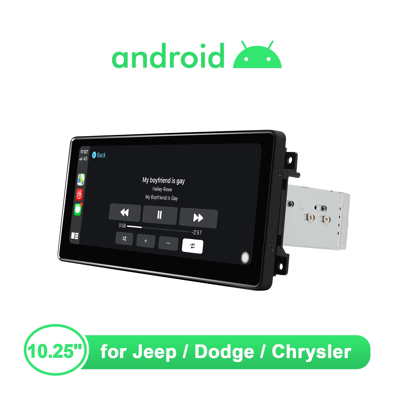 저렴한 차량용 멀티미디어 플레이어 10.25 인치 헤드 유닛, 안드로이드 10, 라디오 스테레오, 지프 랭글러 무선 카플레이, 안드로이드 오토 스티어링 휠 4G