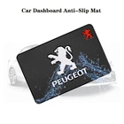 Автомобильный значок, эмблема из ПВХ, Противоскользящий коврик, держатель для телефона GPS, нескользящий коврик для Peugeot 206 308 307 207 208 3008 407 2008 RCZ
