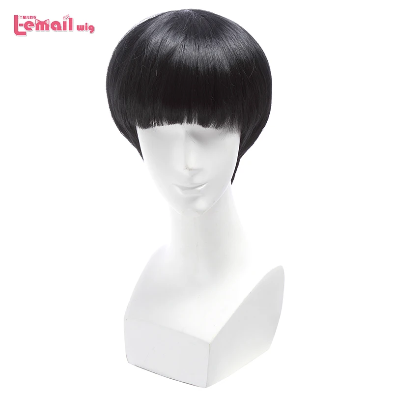 L-email парик, бренд, Mob Psycho 100, Shigeo Kageyama, парики для косплея, короткие черные термостойкие синтетические волосы, парик для косплея
