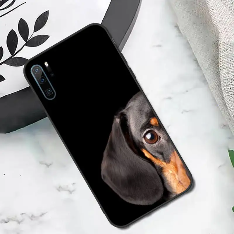 

Dachshund Silhouette Dog Watercolor art Phone Case For Huawei honor Mate P 10 20 30 40 i 9 8 pro x Lite smart 2019 nova 5t