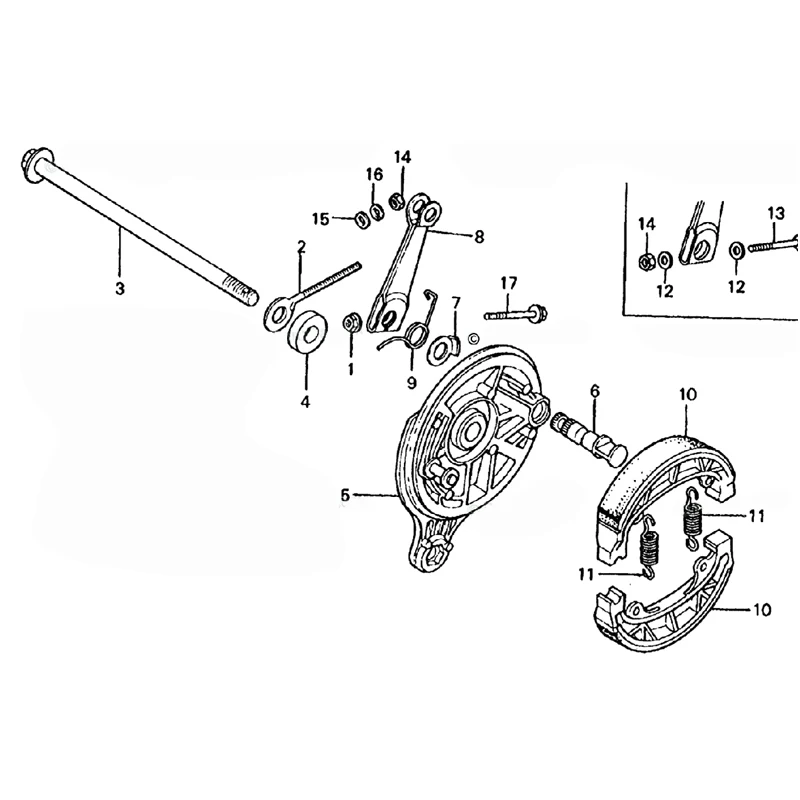 Передние или задние тормозные колодки с водяными канавками для Honda Z50 QA50 C70 CL70 CT70