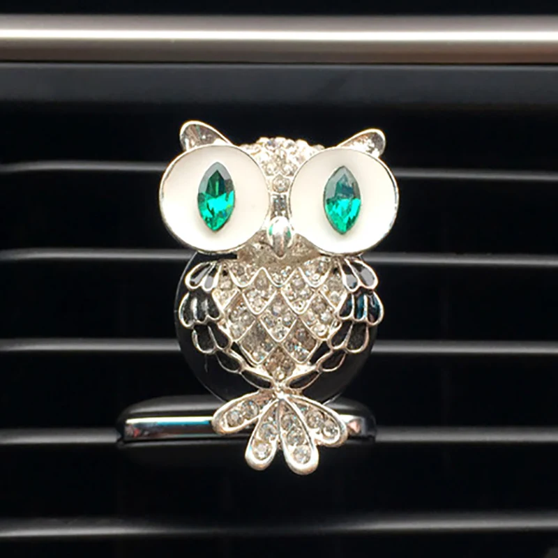 Алмазный освежитель воздуха в виде совы автомобильный украшения с зажимом для