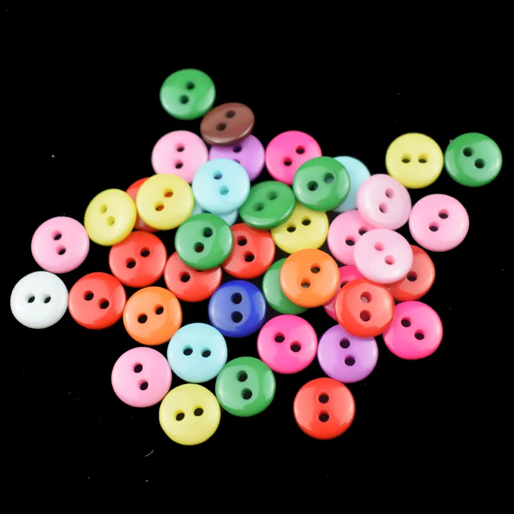 600 шт. кнопок для одежды акриловые пуговицы с 2 отверстиями скрапбукинга швейные 9
