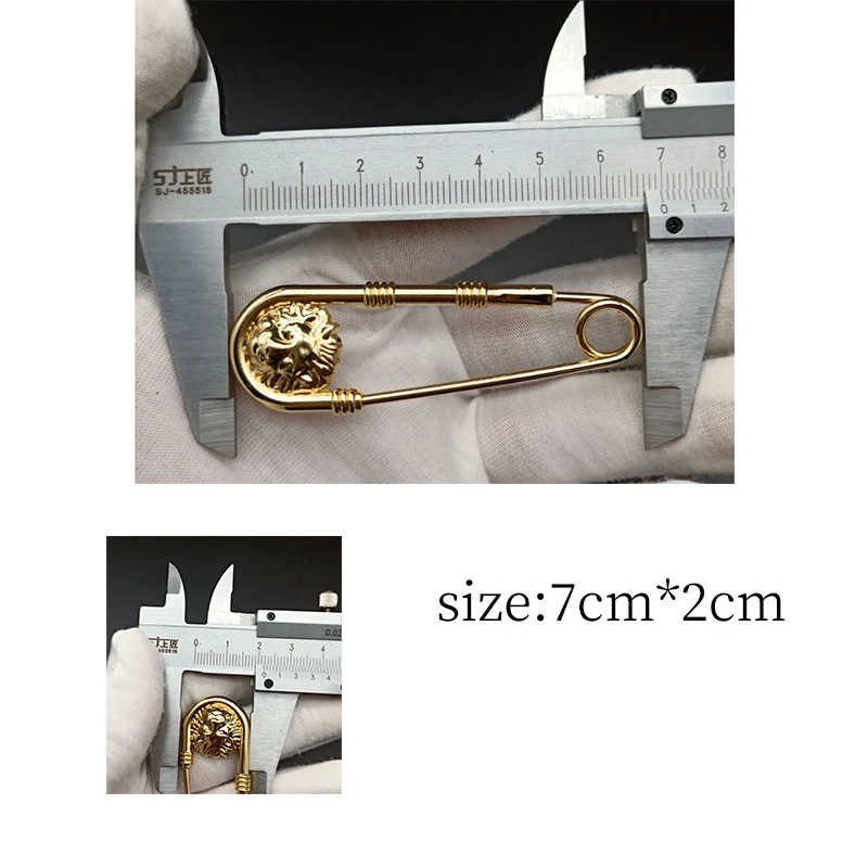 Артефакт для закрытия талии модная брошь из сплава с двойной головой льва