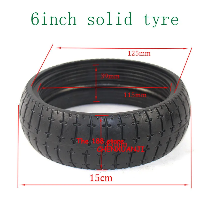 

New High Performance 6 Inch Solid Tire with Good Quality for Hoverboard Self Balancing Electric Scooter Spare Parts