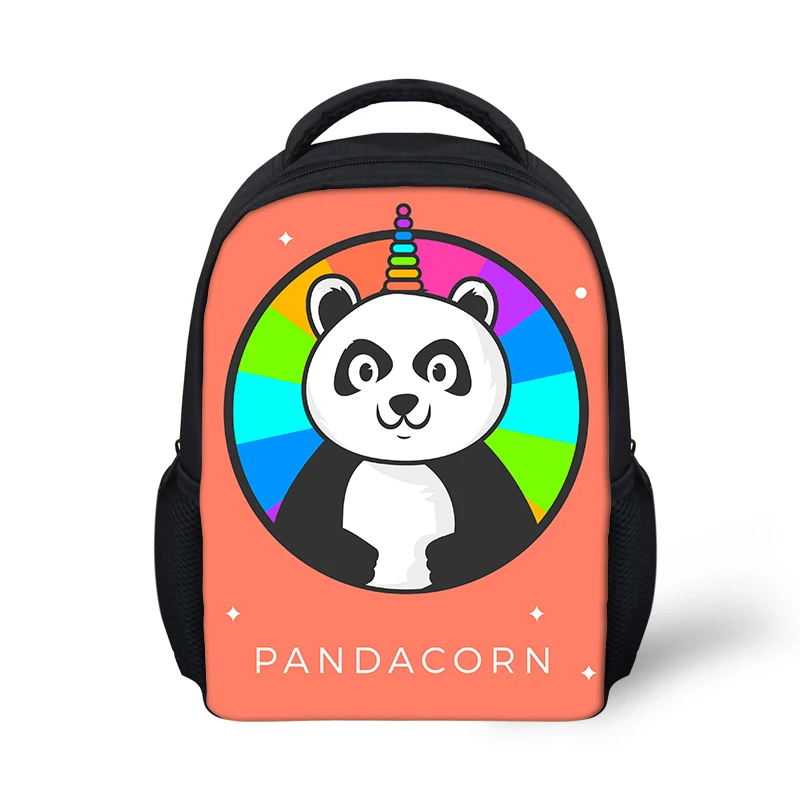 Kindergarten Students Backpack Panda Unicorn Pattern Babies School Book Bags Cartoon Animal Design Children's Small Bags