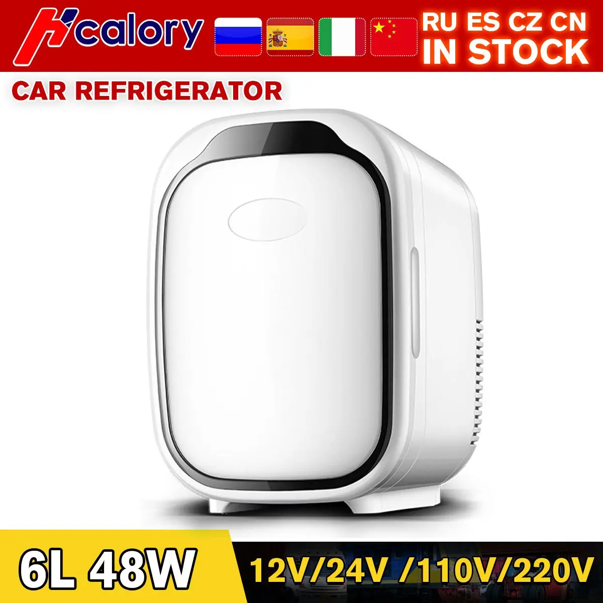 

6L Home/Car Small Refrigerator Mini Fridges DC12/24V Freezer Cooler Heater Keep Warm Fresh for Car Home Pinic Camping AC110/220V