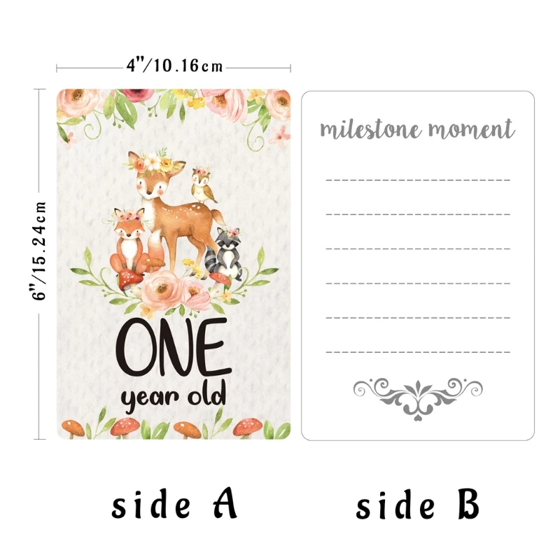 

12 Pcs Month Sticker Baby Photography Milestone Memorial Monthly Newborn Kids Commemorative Card Number Photo Props