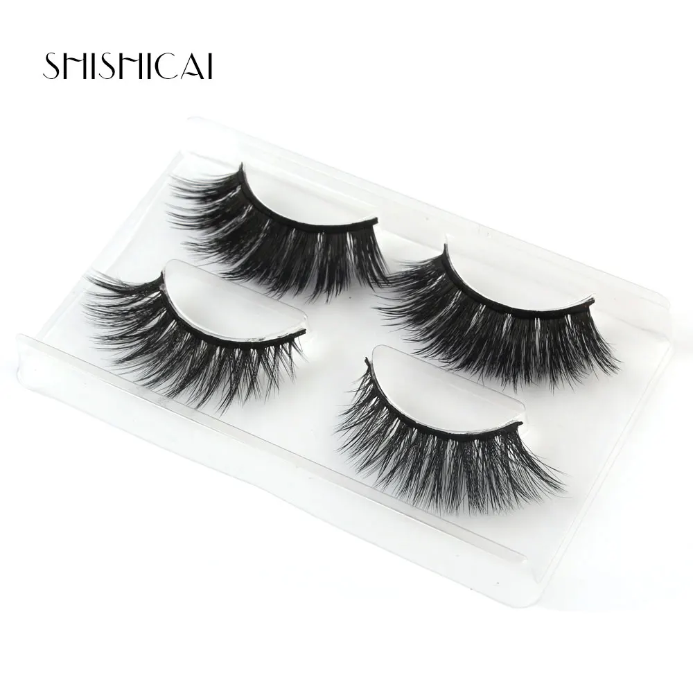 2 пар/упак. Поддельные ресницы норковые длинные накладные для макияжа