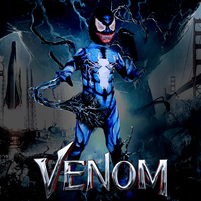 Детский комбинезон с 3D принтом яда костюм на Хэллоуин для взрослых Человека